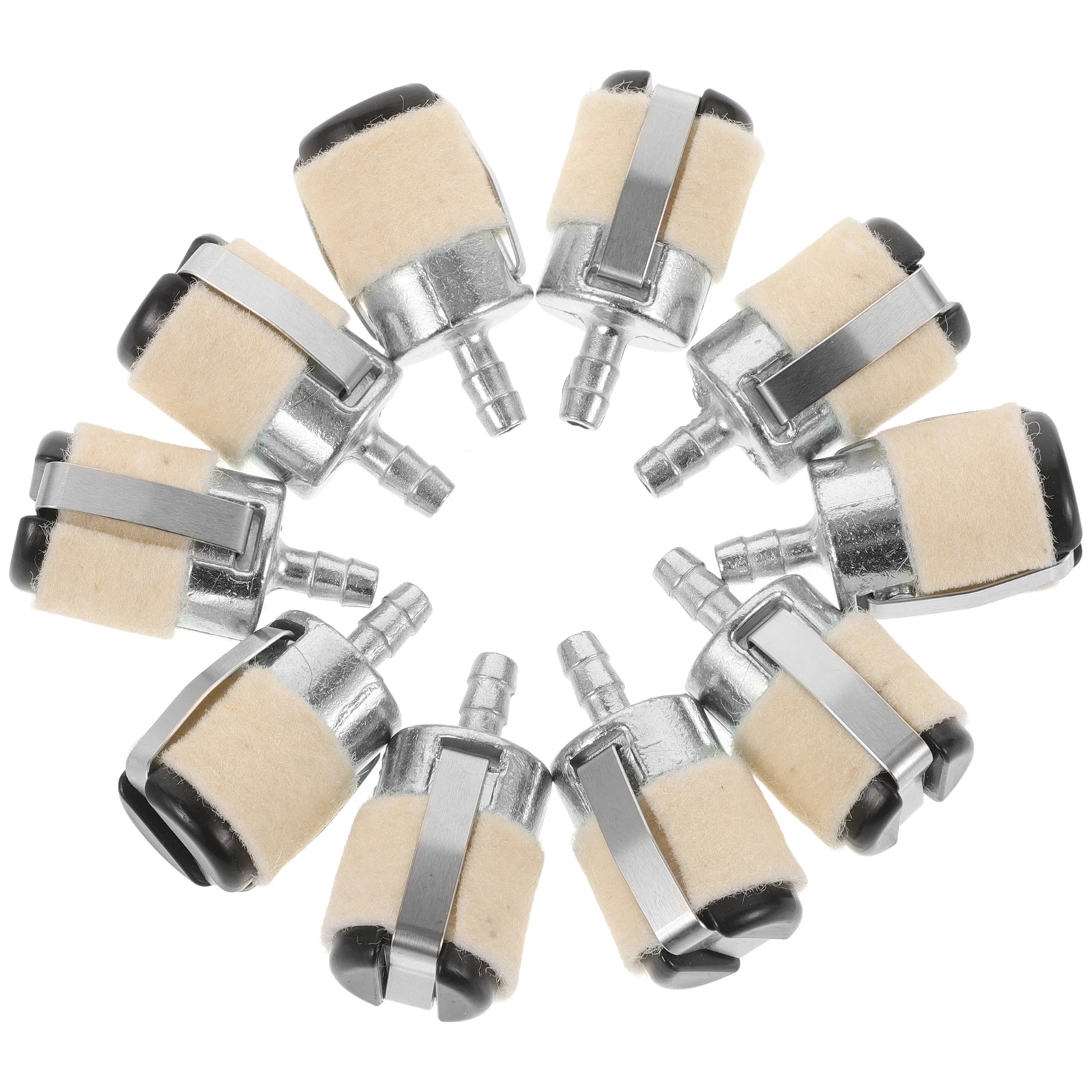 

10pcs Chainsaw Fuel Filter Chain Saw Part Replacement Grass Trimmer Fuel Filter Metal Wool Construction Robust Debris Protection