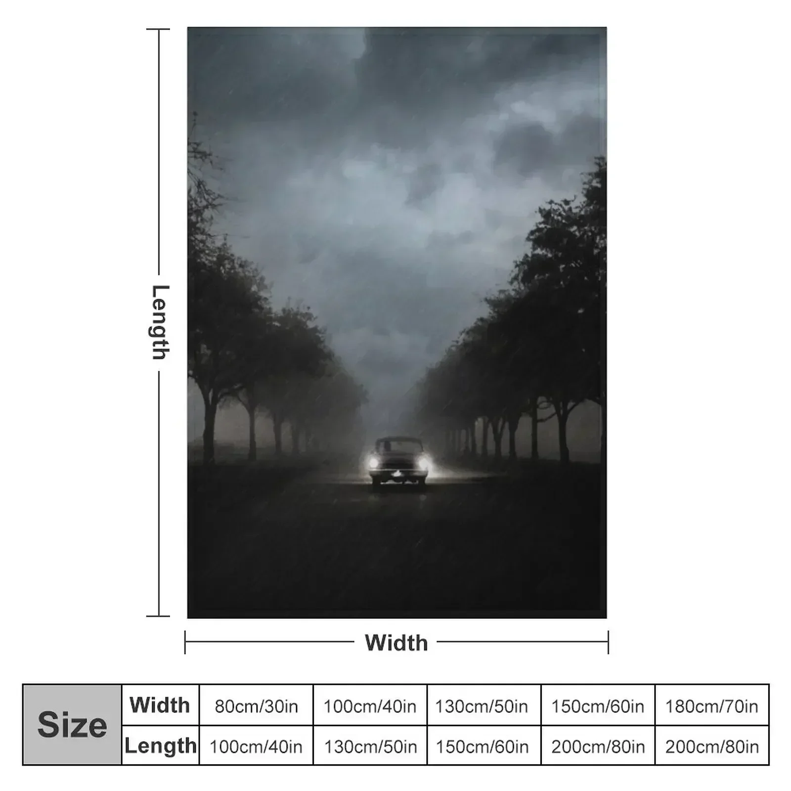 Driving Into The Storm Throw Blanket Luxury Designer Thermals For Travel Warm Luxury Brand Blankets
