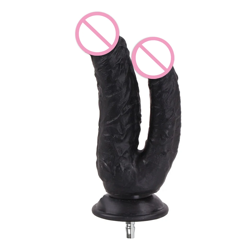 ROUGH BEAST Double-end Dildo for Quick Air Sex Machine Women and Men Masturbation Machine Attachments Adult Erotic Products