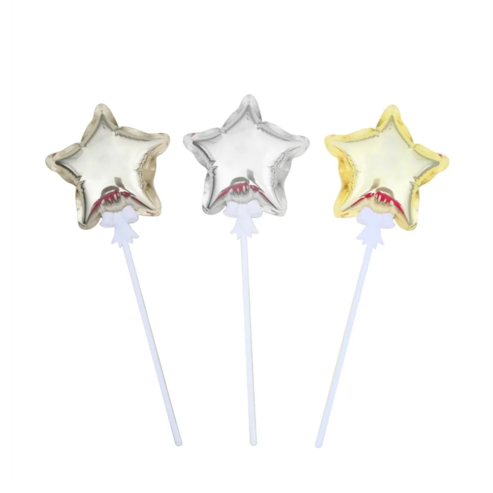

12 Pcs Inflatable Balloon Party Star Balloons Decorations Stars Silver Foil Shape
