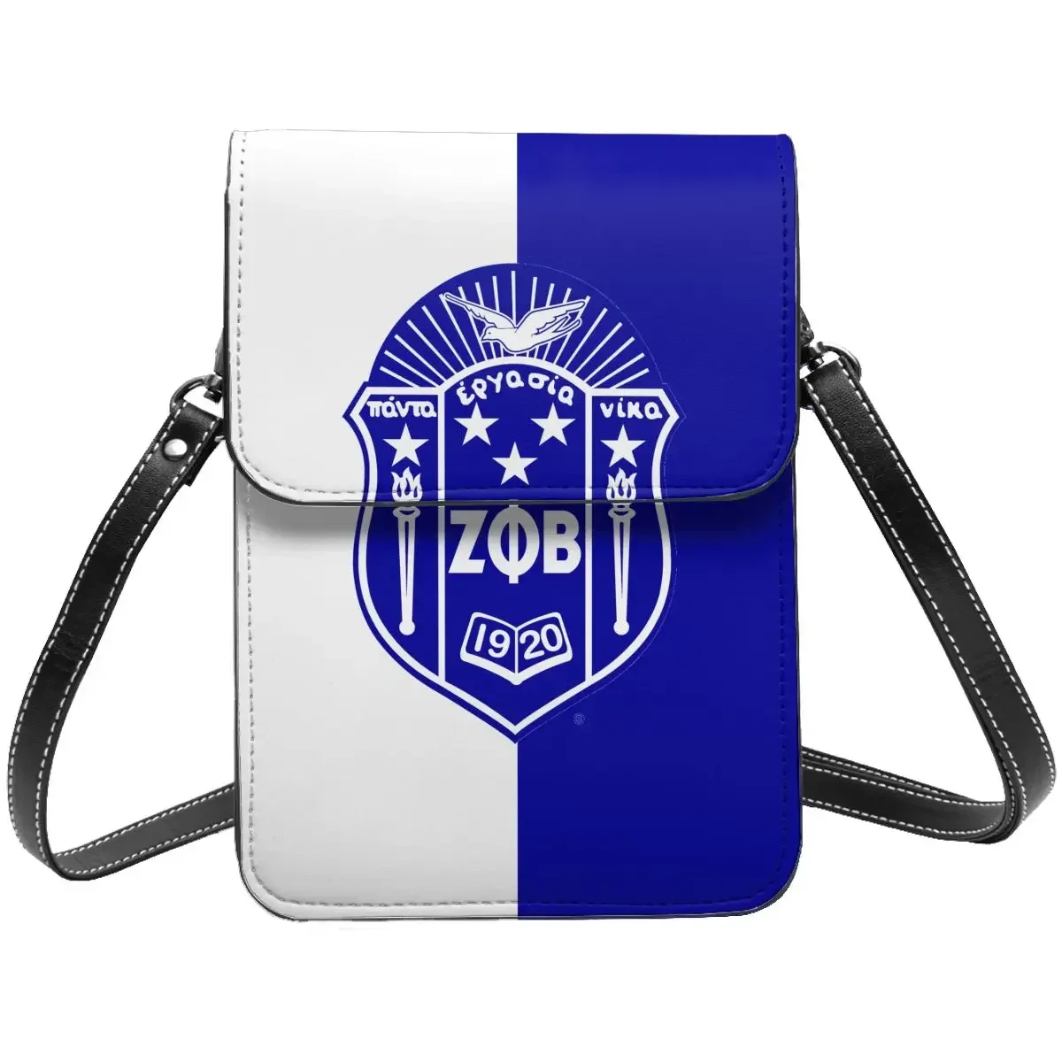 

Zeta Phi Beta ZPB Sorority Crossbody Wallet Cell Phone Bag Shoulder Bag Cell Phone Purse Adjustable Strap
