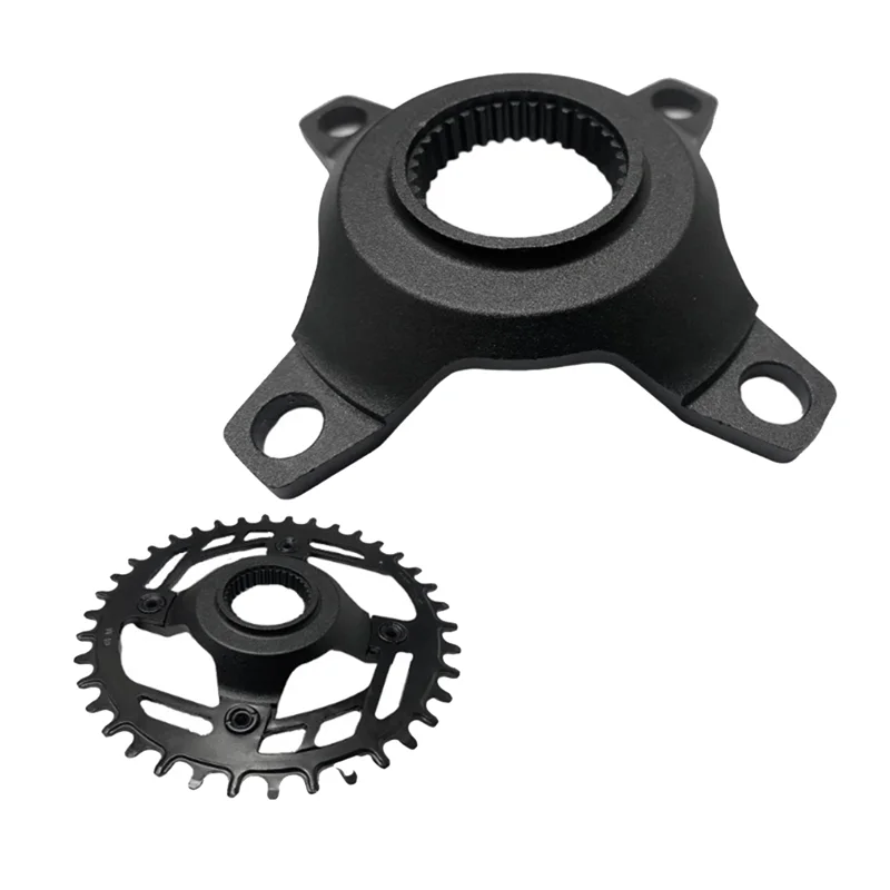A26P E-BIKE mid motor chainring adaptador aranha anel de corrente adaptador 104bcd bicicleta pedaleira para bafang m500 m510 m600 m620 g510