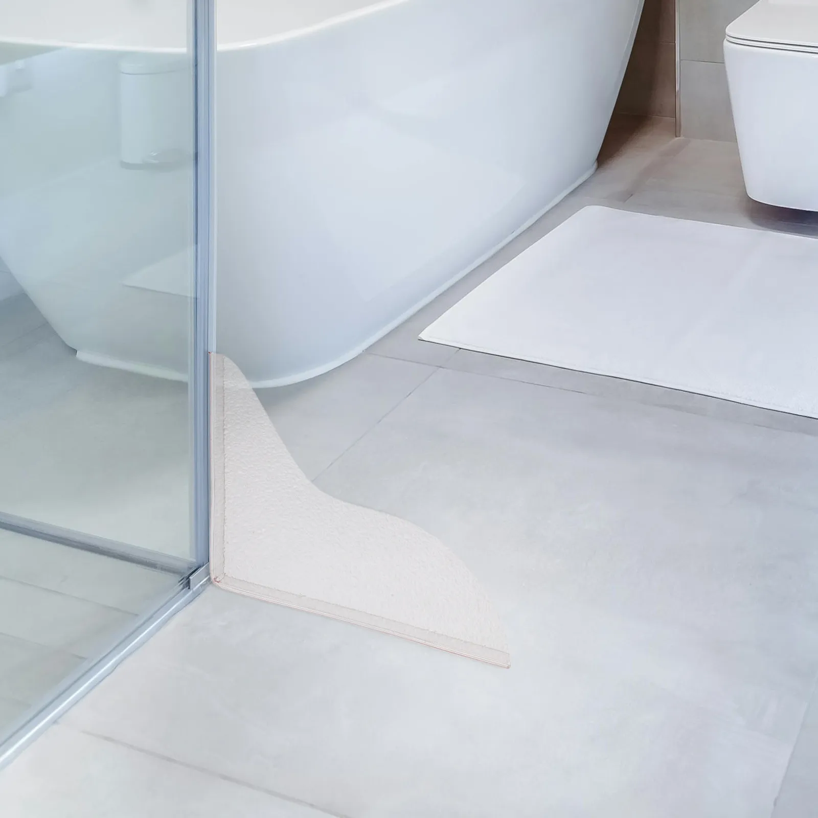 

2Pcs Waterproof Bathtub Splash Guard Acrylic Floral Pattern Tub Edge Shield for Safe Bathing Non-Slip Bathtub