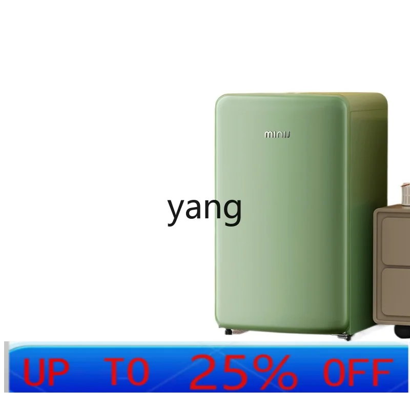 cx  Retro Refrigerator Household Small Bedroom Office Freeze Storage Integrated