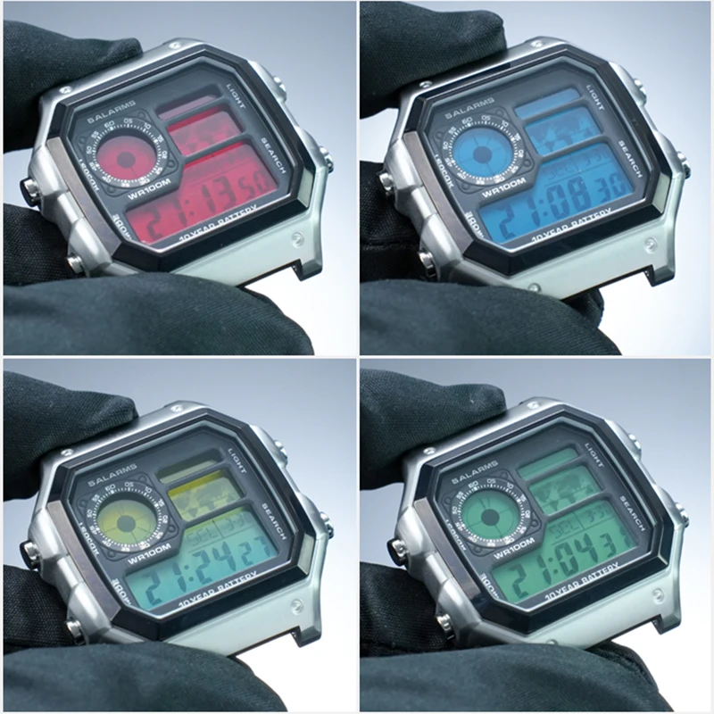 AE1200 colorful Screen Sticker Mod Film For Casio small square AE-1200/1300 Watch display screen overlay sticker DIY watch Parts