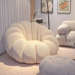 Quarto Sofá preguiçoso, Quarto Branco Único Lounge Chair, Sala de estar Chaise, Tatami Criativo Meuble, Varanda Móveis