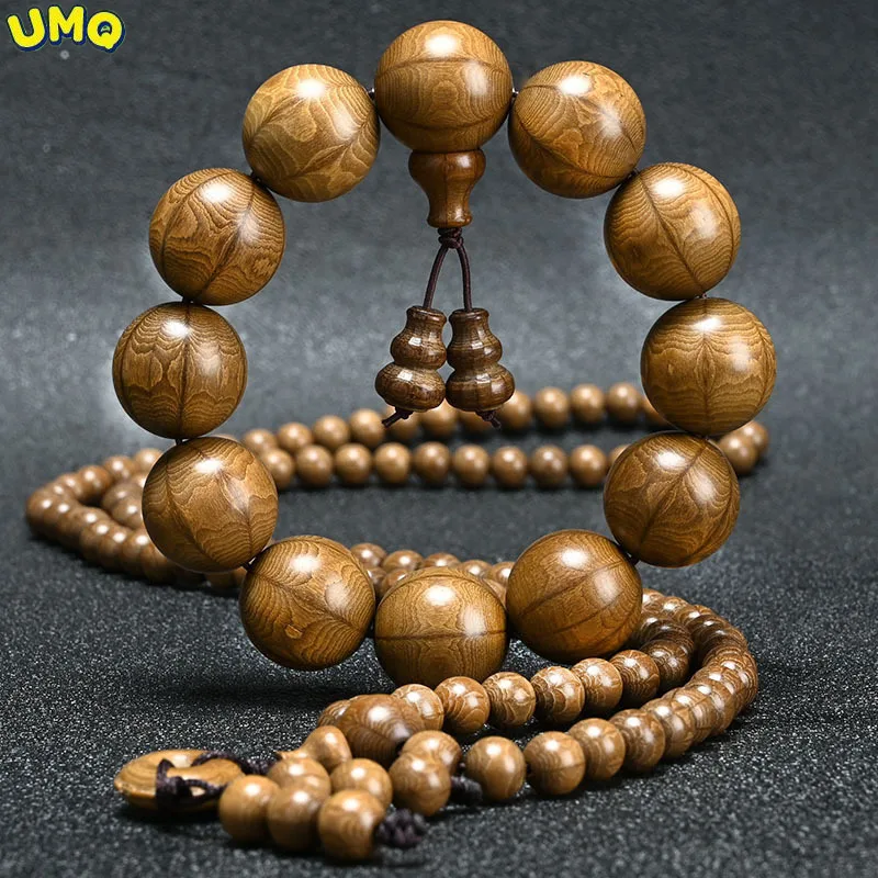 Wutai Mountain, Six Wooden Hand Strings, Male Old Materials, Nine Full Grains, Natural Dragon Falling Wood Buddha