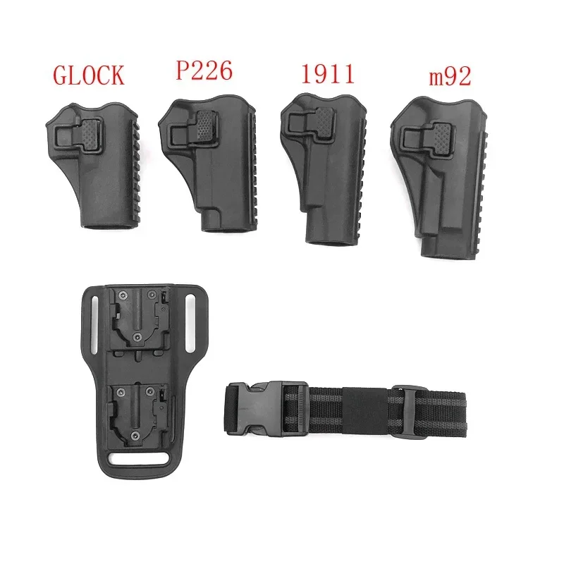 

Tactical Height Adjustable Gun Holster Rotatable Quick Pull Holster Pistol Bag Hunting Accessories for Glock 1911 M92 P226