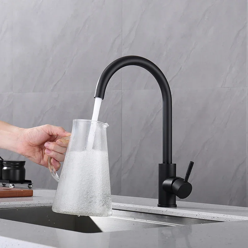 

003 Modern Luxury Single Handle Single Hole Kitchen Faucet Sink Faucets Taps