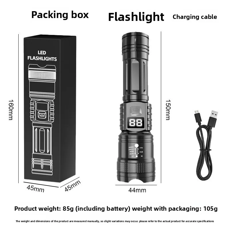 مصباح يدوي جديد عالي السطوع وإشارة ضوء تحذير للطوارئ في الهواء الطلق، إضاءة خارجية، ضوء للتخييم والعمل - محمول