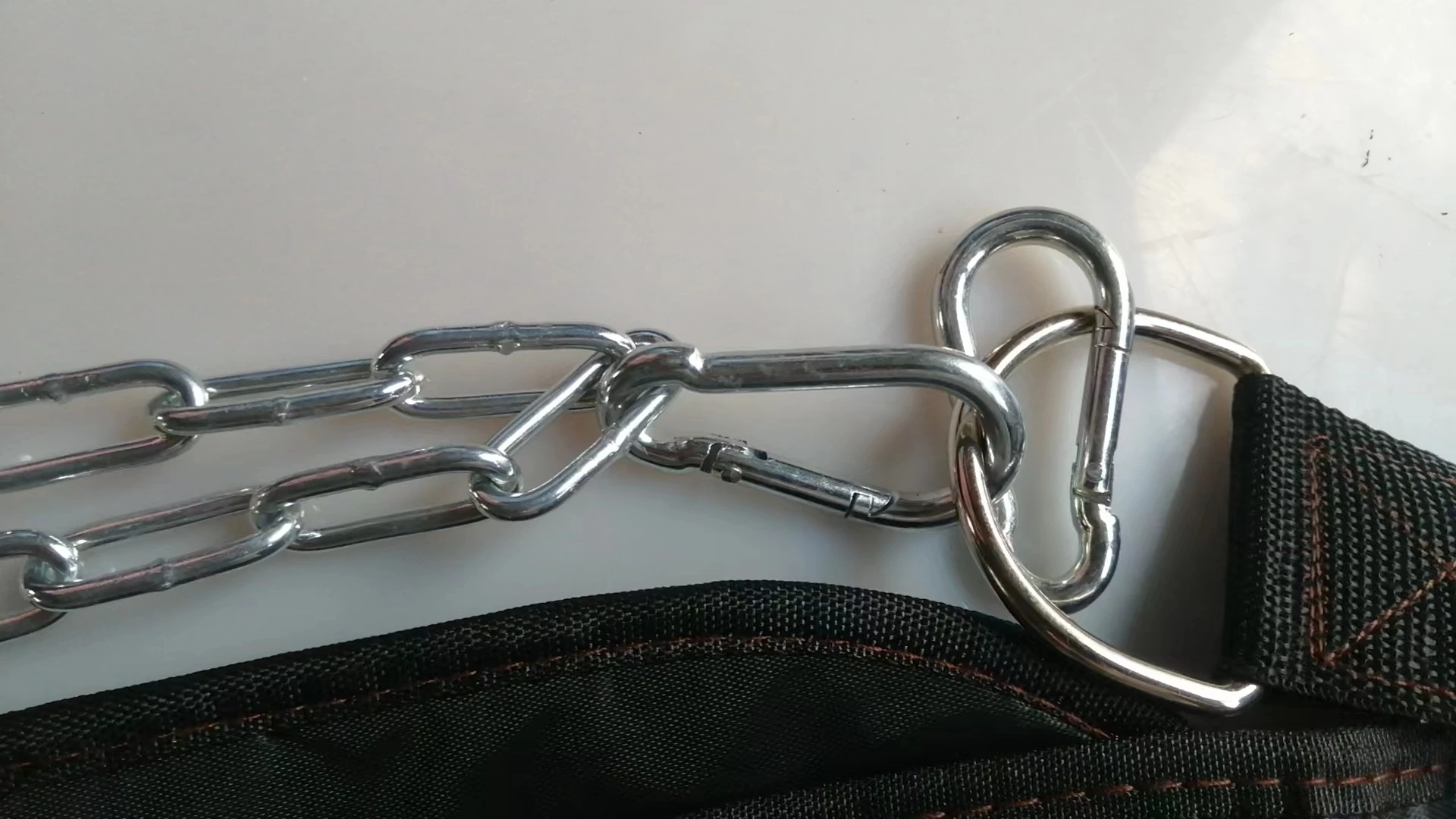 حزام رفع الأثقال من النيوبرين حزام الصالة الرياضية الخلفي مع سلسلة للياقة البدنية وكمال الأجسام وسحب ما يصل وتدريبات القوة وحزام الخصر #5