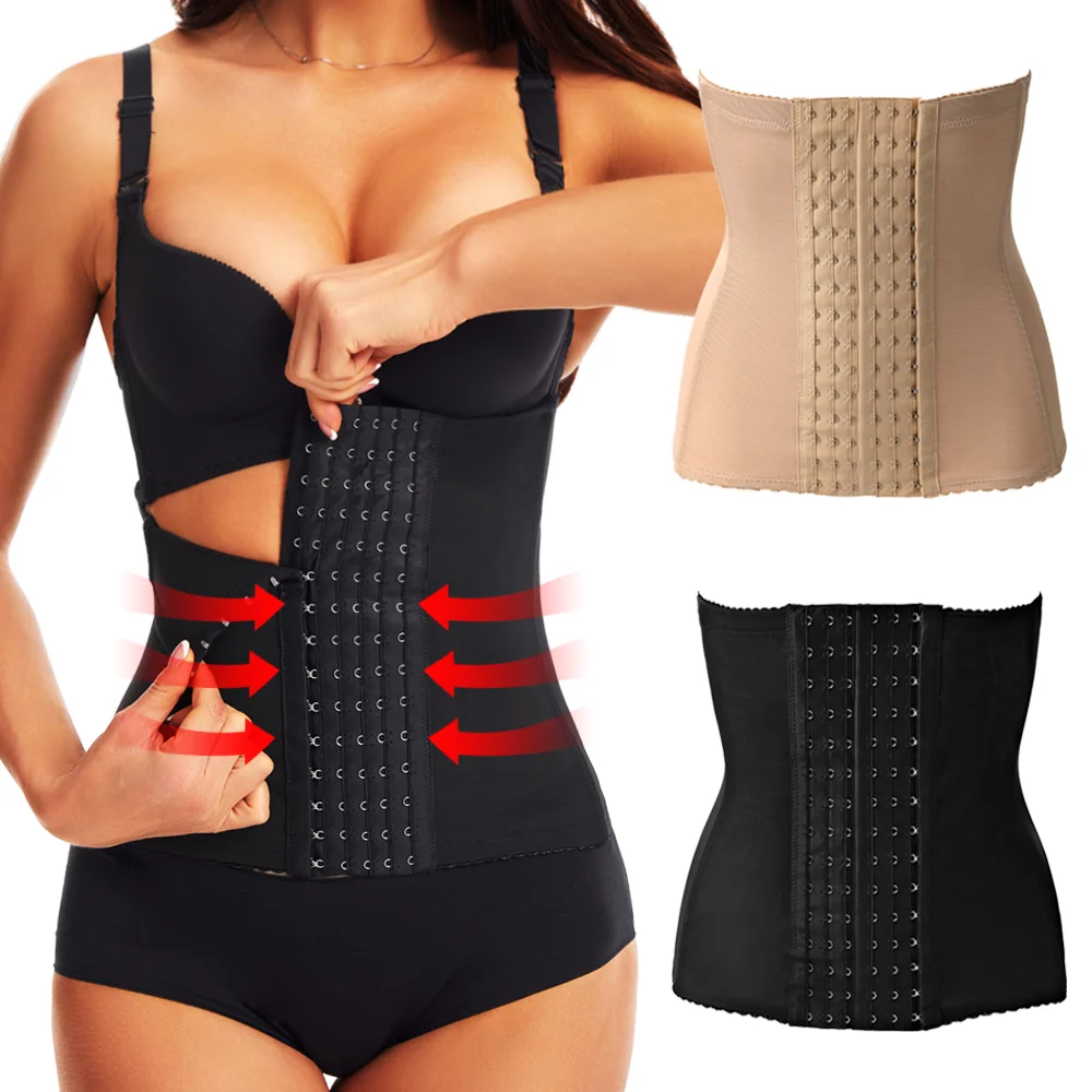 Entrenador de cintura adelgazante para mujer, faja moldeadora de vientre, moldeador de cuerpo, correas de compresión de grasa, fajas, recortador de abdomen, corsé