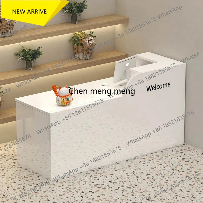 

G153 Beauty Salon Reception Desk Supermarket Modern Luxury Reception Desk Infodesk Front Store Work Bancone Per Negozio Furnitur