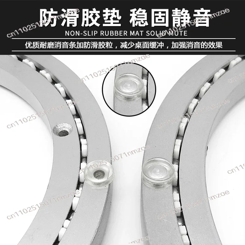 Swivel Plate Rotating Aluminium Alloy Bearings поворотный 60cm Smooth Turntable with Mute Strap Round Turntable Dinning Table