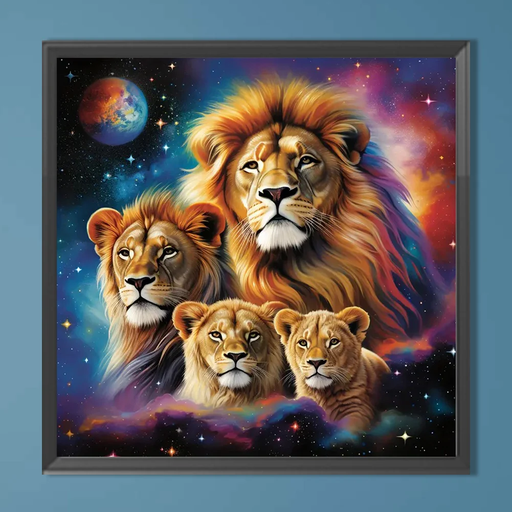 5D DIY Full Round Drill Diamond Painting Animal Kit Home Decor Art Craft 40x40cm