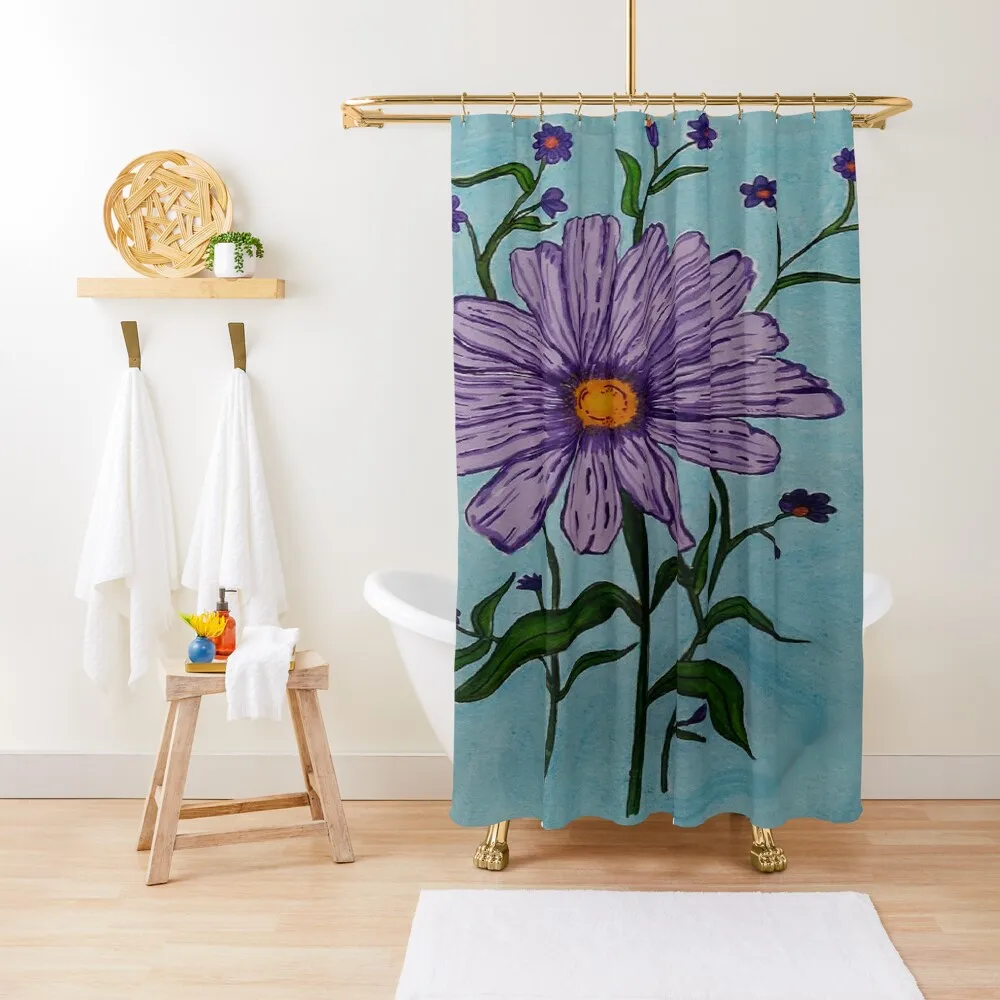 

Lavender Shower Curtain Modern Accessory Bathrooms Funny Shower Washable Waterproof Fabric Shower Bathroom Fabric Curtain
