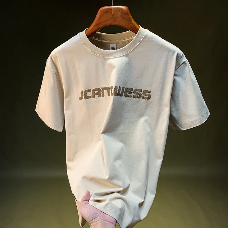 Retro nostalgiczna koszulka męska, luźna, modna, swobodna, letnia cienka, fajna, oddychająca, modna koszulka z krótkim rękawem