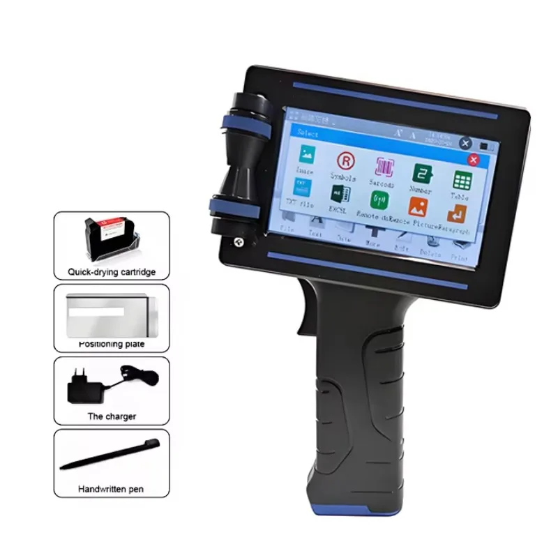 Intelligent Portable Handheld Inkjet Printer 4.3‑inch Touch Screen 2000mAh Rechargeable Battery 23 Languages