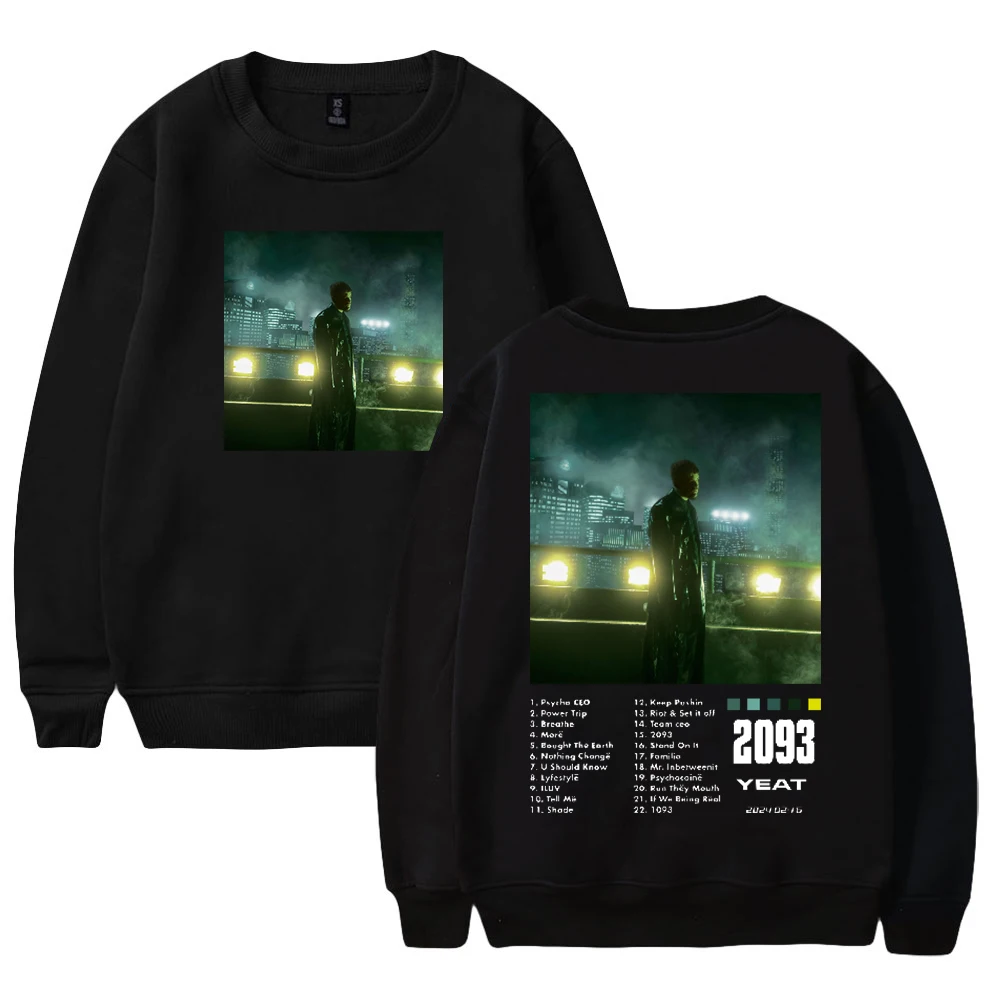 

Yeat Rapper 2093 Album Merch 2024 Tour Unisex Crewneck Long Sleeve Streetwear Women Men Sweatshirt Hip Hop Clothes