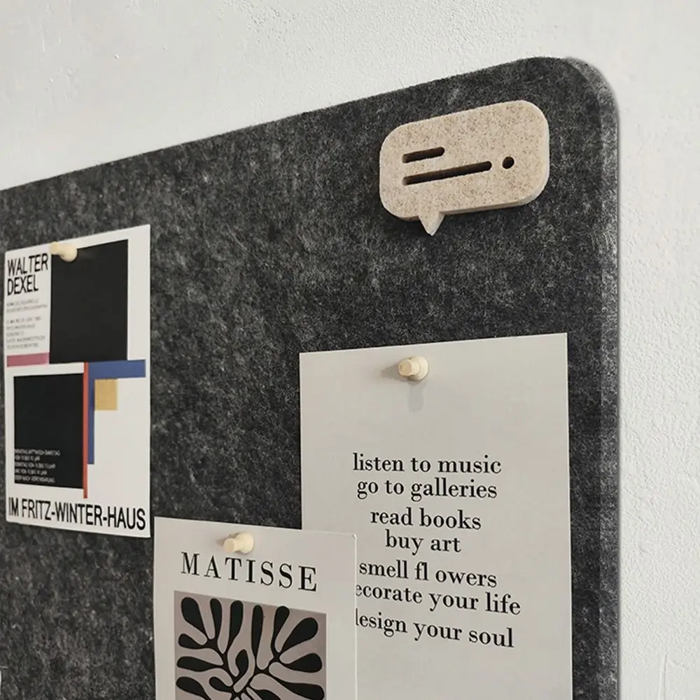 

Removable Cork Board for Walls Wall Mounted 40x40cm Memo Felt Board Wood Sticks Acrylic Shelves Photo Display Board Kitchen