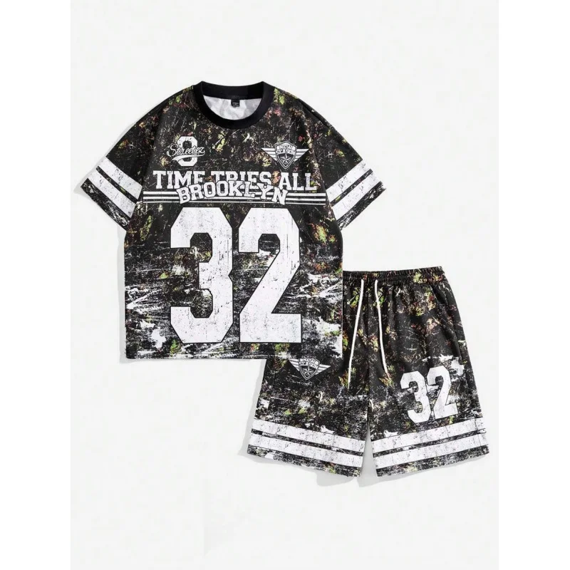 

Short Pants Men Summer Man Shorts and T Shirt Set Men's Clothes Trendy Two Piece Set Sports Suits New Shirts and T-shirts Sets