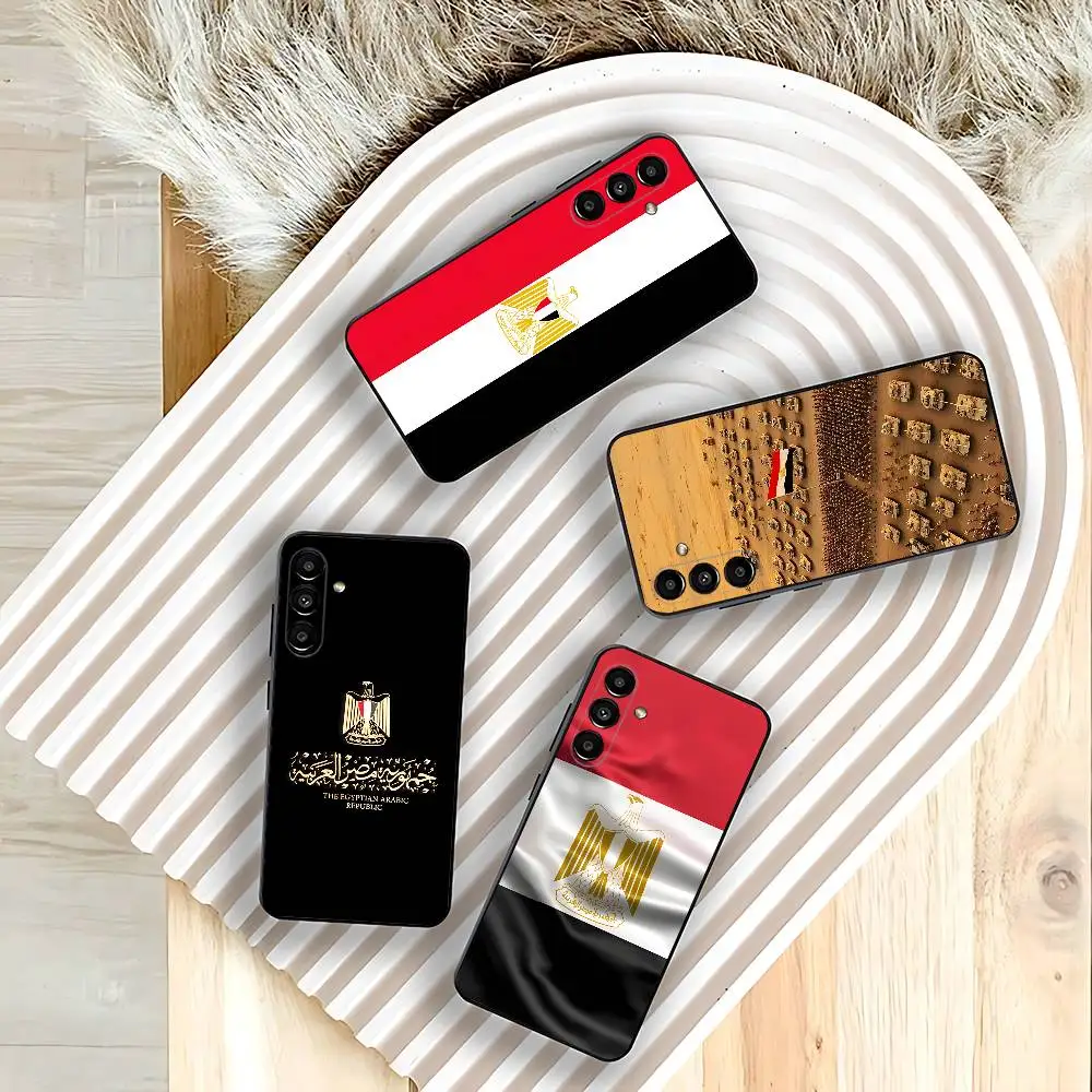 E-Egypt Flag ART para Samsung Galaxy A73,52,32,71,41,53,31,72,22,5G,J7,Note,8,9 Funda suave negra a prueba de polvo