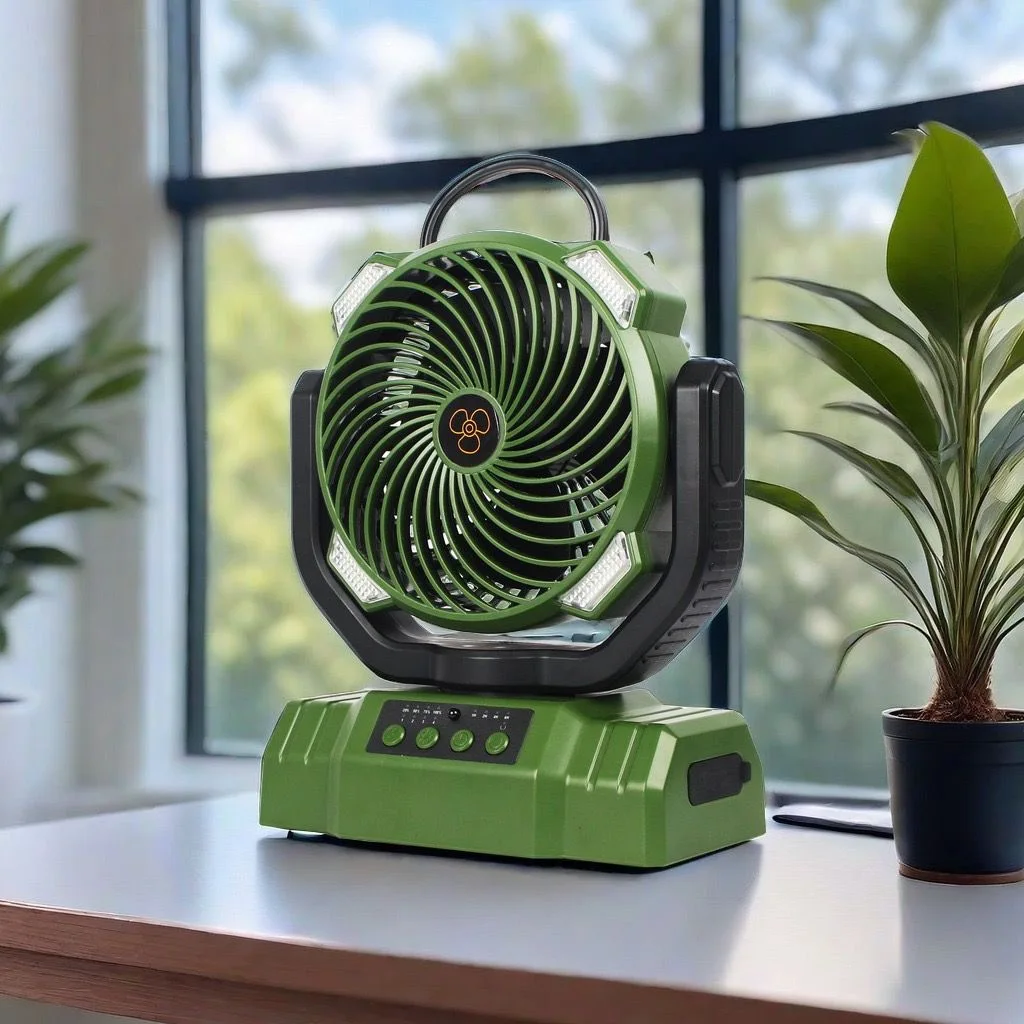 

Tom Auto2025 New 10000mah Outdoor Camping Fan With Remote Lighting Usb Portable Fan Camping Long Life Fan