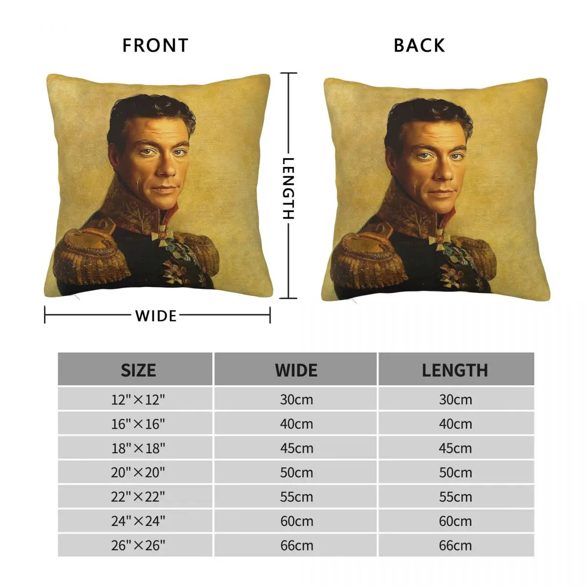 Jean-Claude Van Damme Replaceface Square Pillowcase Polyester Linen Velvet Printed Zip Decorative Home Cushion Cover