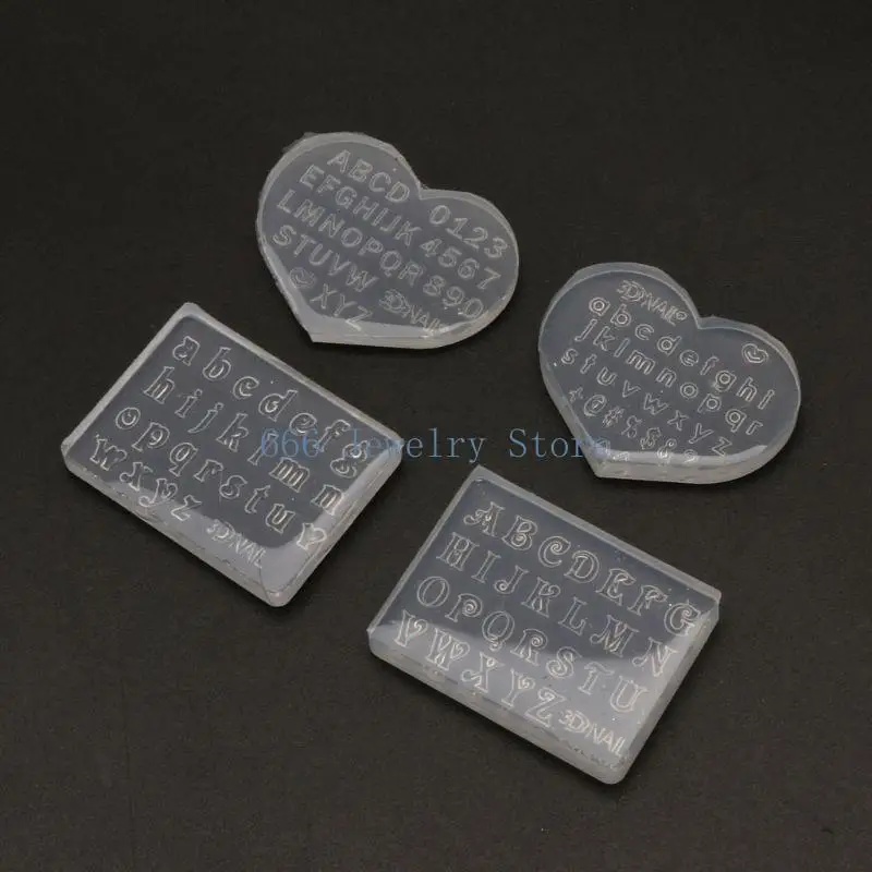 F2TD 2Pcs 3mm Small Numbers Letters Mold Resin Message Fillings Making Jewelry Making