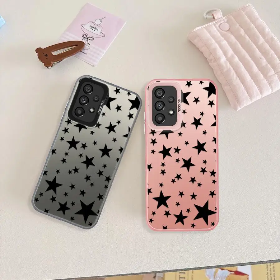 Star Heart Cute Phone Cover Case for Samsung Galaxy A13 A23 A71 A14 A56 A17 A52 A16 A34 A72 A32 A36 A12 A54 A25 A73
