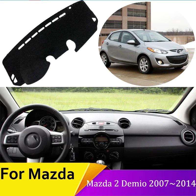 

car dashboard protective pad For Mazda 2 Demio 2007~2014 Car Inner Anti-sun Anti-Slip car accessories 2008 2009 2010 2011 2012