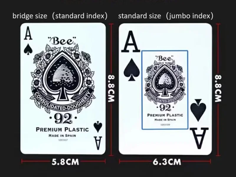 Plastic Bee Playing Cards Jumbo Index Deck Bridge Size Waterproof Cards Magic Tricks