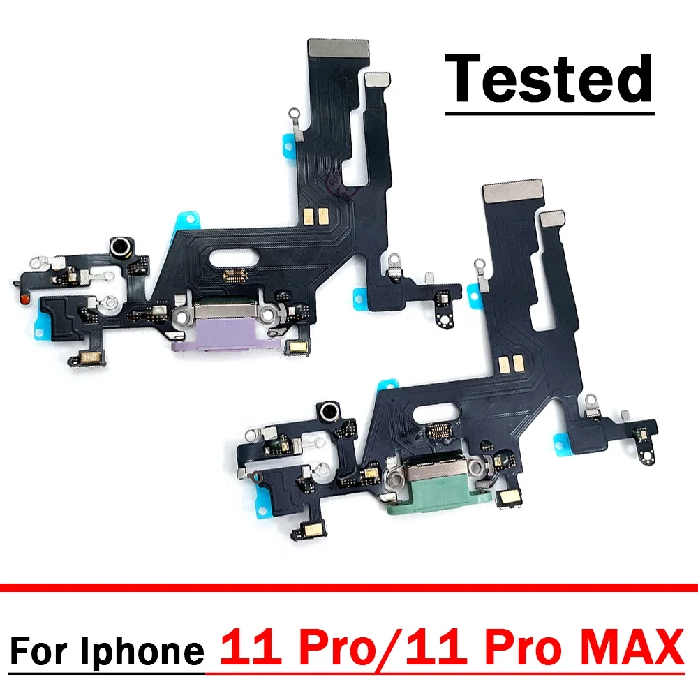 

20Pcs/lots New USB Charging Port Charger Board Flex Cable For Iphone 11 Pro 11Pro Max Dock Connector With Microphone