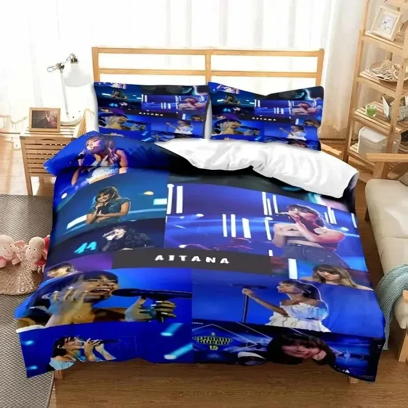 Juegos de cama de cantante española A-Aitana Ocana, juego de suministros de cama exquisitos, funda nórdica, edredón, juego de cama, regalo de cumpleaños de lujo