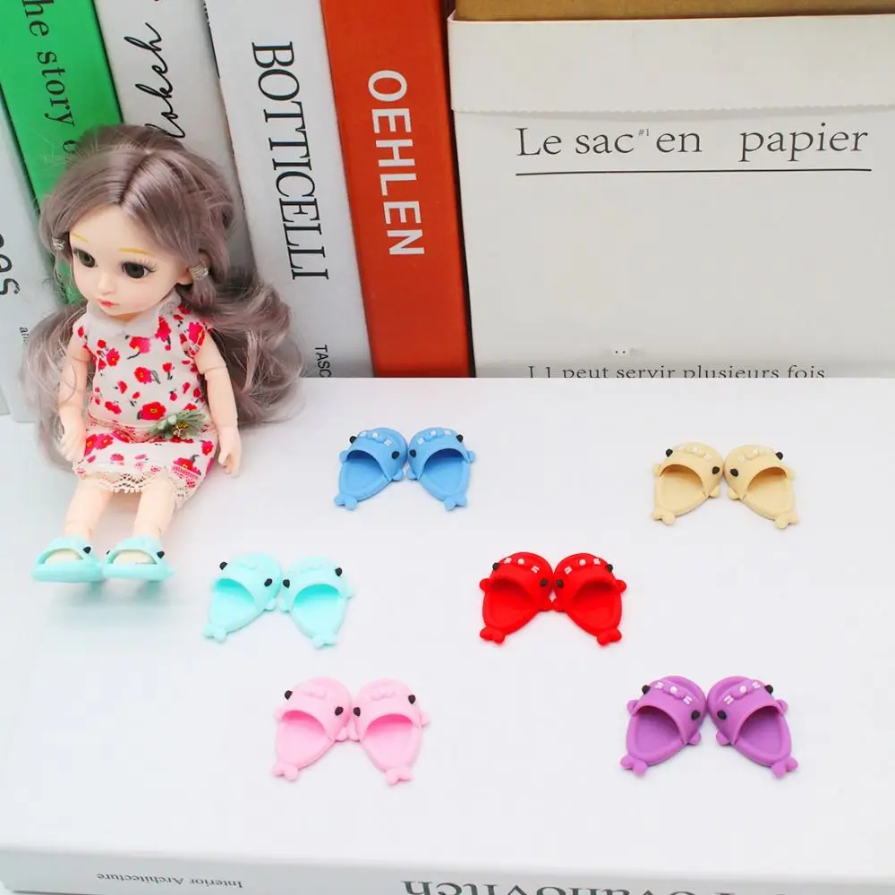 Accessori per bambole Punta tonda Pantofole con sigillo per bambola Forma di sigillo Mini 1/6 Scarpe da bambola BJD Scarpe con sigillo OB11 in plastica carina 1/6BJD