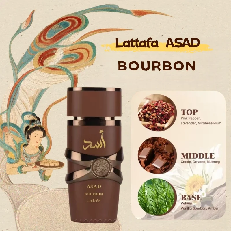 100MLLattafa Yara Eau De Parfum Spray Fragancia De Duración De Alta Calidad Perfume Árabe para Mujeres Lattafa Asad para Hombres