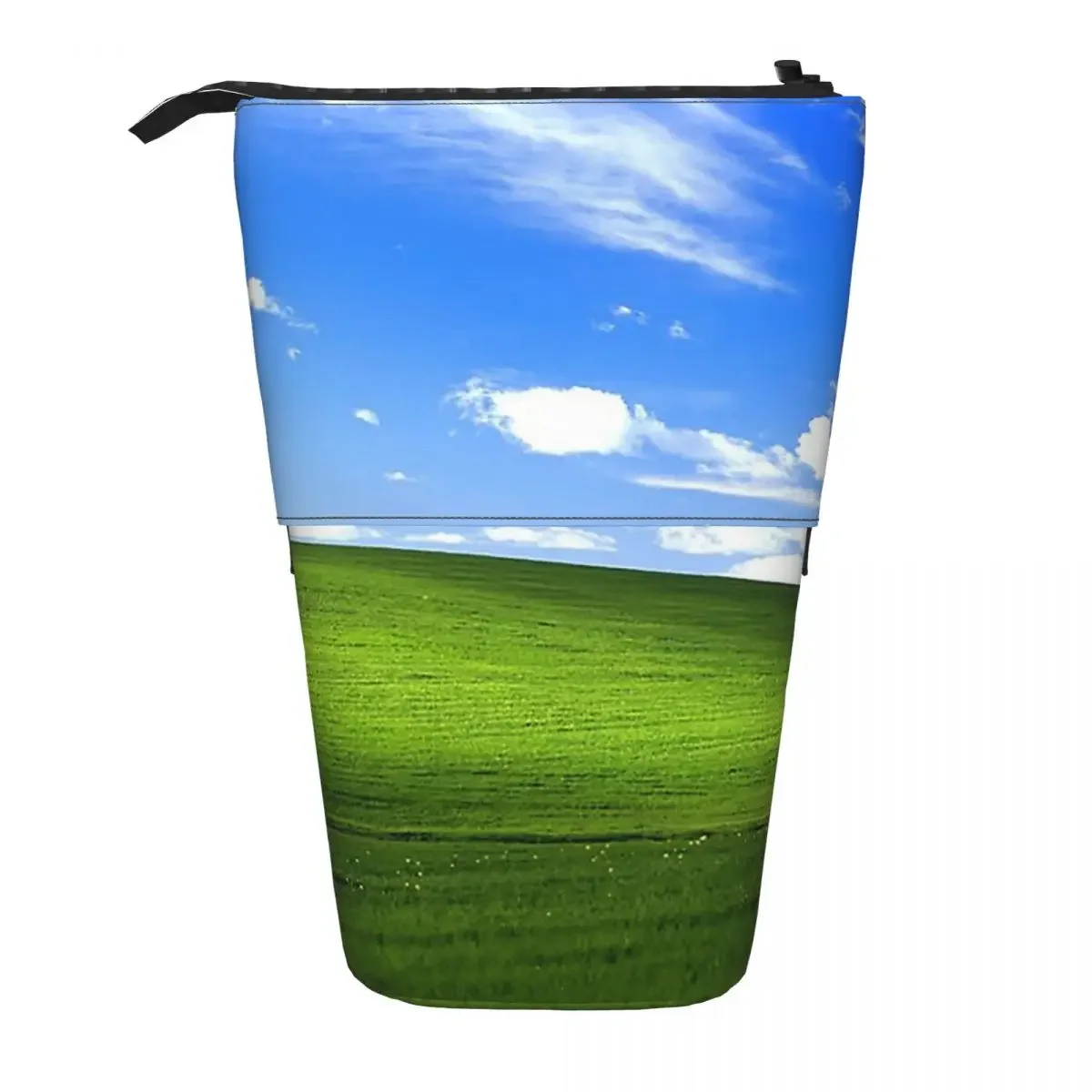 Windows XP Wallpaper Reversible Pencil Cases Pen Holder Storage Large Storage Pen Box Pencil Bag for Studen School