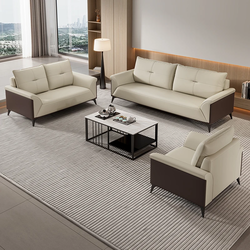 Office Sofa Hotel Office Reception Sofa Set Office Furniture Sectional Sofas Modernos Professional Custom Luxury Leather Couchpr