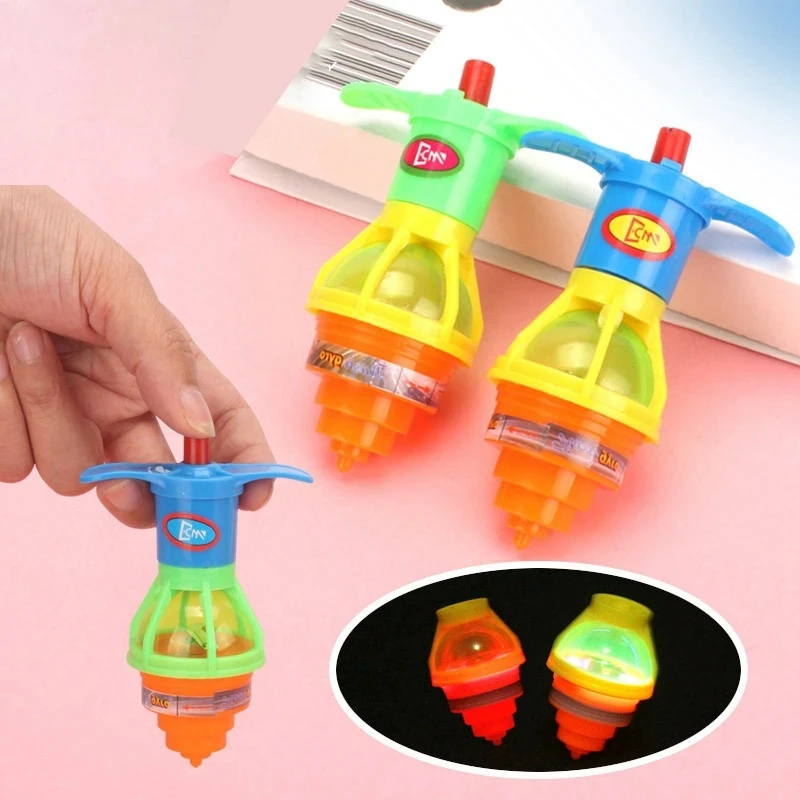 5/10pcs Glow Rotating Gyro Kid Toys Birthday Party Favor Gifts Kindergarten Guest Giveaways Christmas Gift Kids Gift Bag Fillers