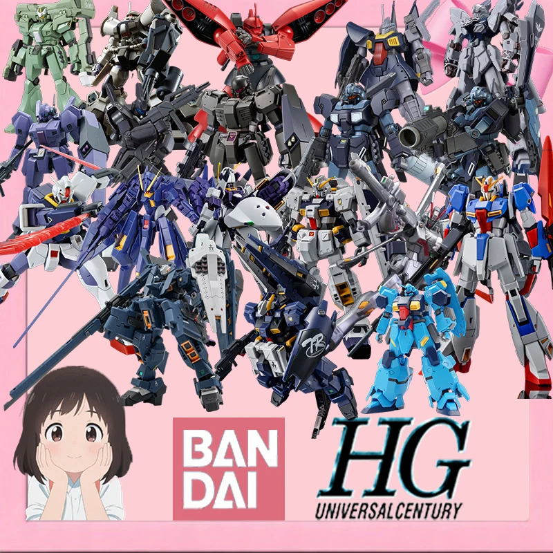 

Bandai Original HGUC EWAC Jegan, MS-07H-8 Gouf Flight Type, MS-14J ReGelg Custom, MSK-008 Dijeh Anime Assembly Model Toys Gifts