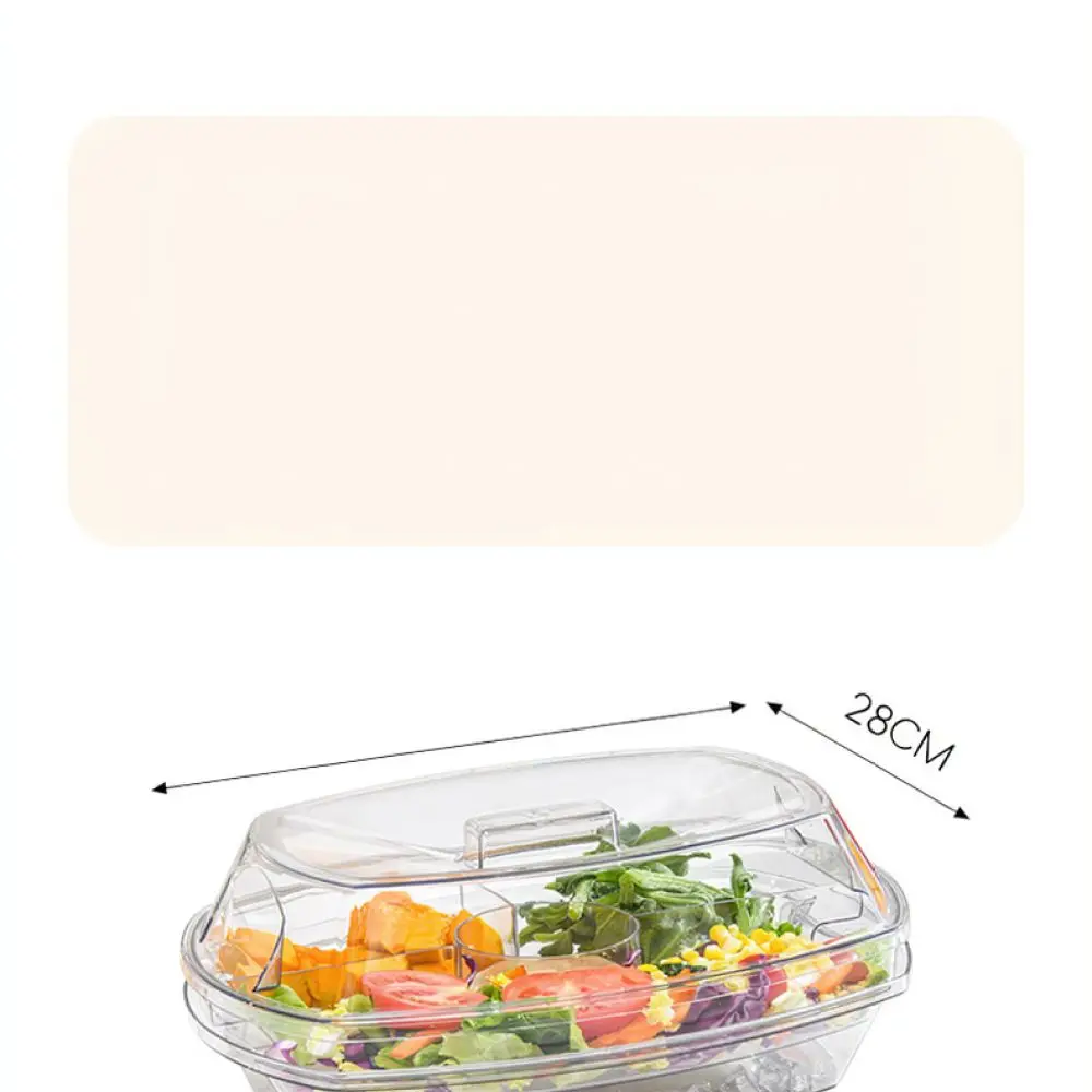 Transparent Refrigerator Storage Bin Large Capacity Kitchen Fresh Food Organizer Box Vegetable Fruit Container Salad Plate