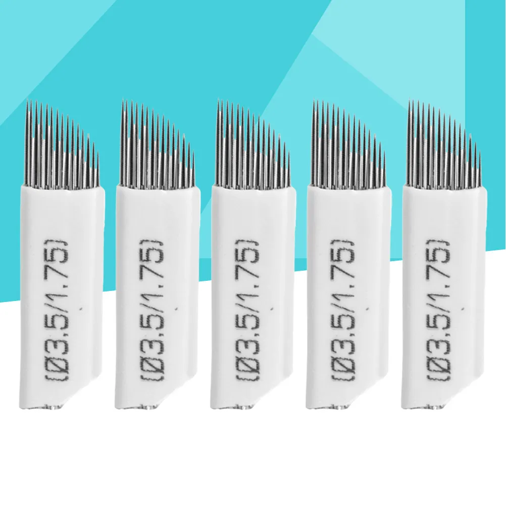 

50pcs Microblading Eyebrow Set Durable Steel Female Makeup Tools Body Eyebrow Needle Blades Art Accessories