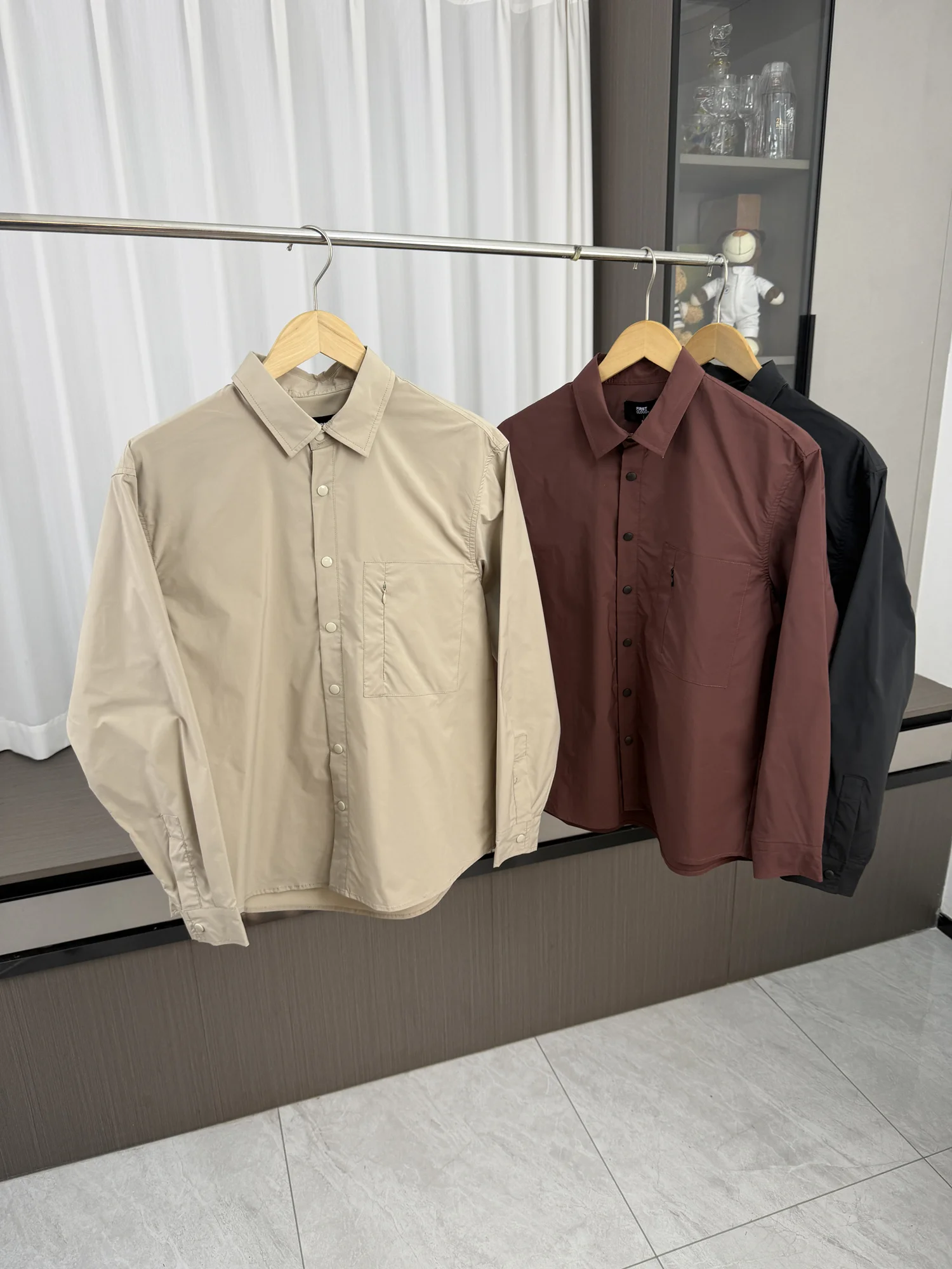 Men's Outdoor Mountain Series Loose Fit Long Sleeve Shirt Jacket Quick Dry Thin Style Casual Fashion Urban Style Spring Summer