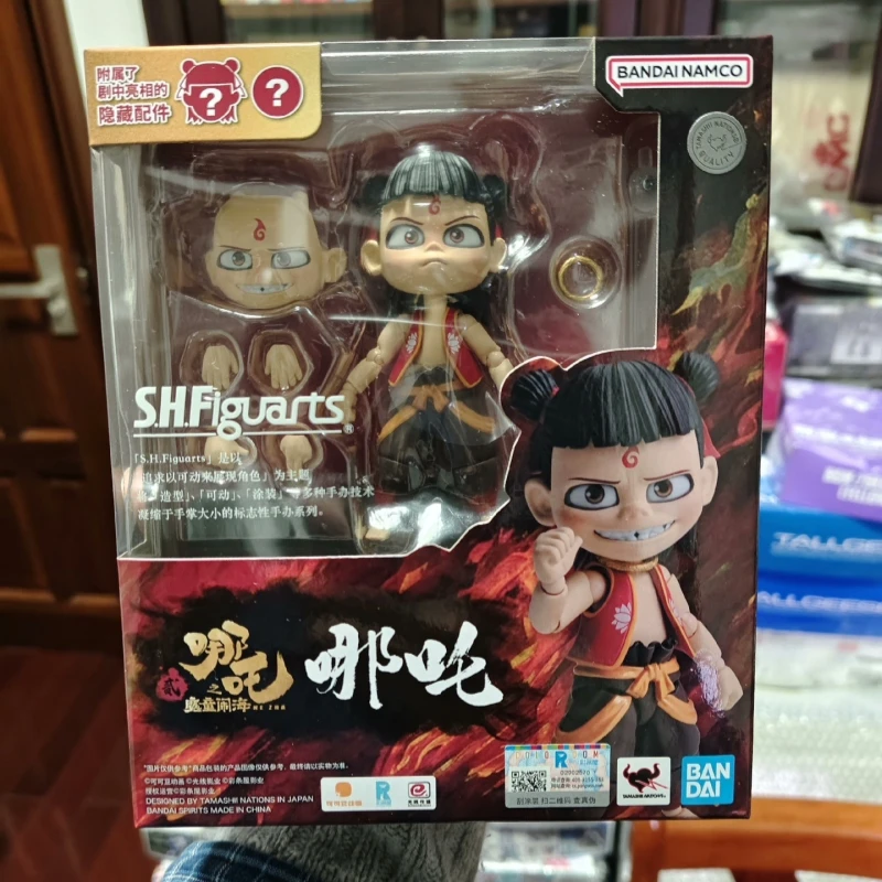 新到着バンダイ本物のオリジナル S.h.figuarts Nezha 悪魔の子の誕生 Ao Bing グッズアニメアクションフィギュア玩具ギフト