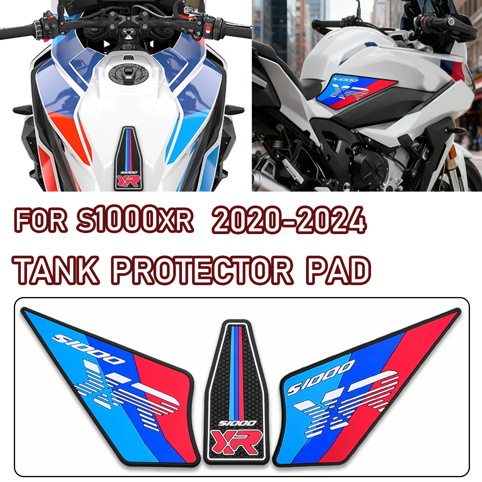 

Motorcycle side fuel tank pad For BMW S1000XR S 1000 XR 2020-2024 M1000XR Tank Pads Protector Stickers Knee Grip Traction Pad