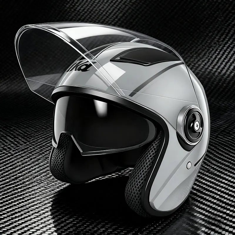 

Четыре сезона двойной зеркальный шлем электромобиль мужской и женский полушлем мотоциклетный аккумулятор автомобильный шлем