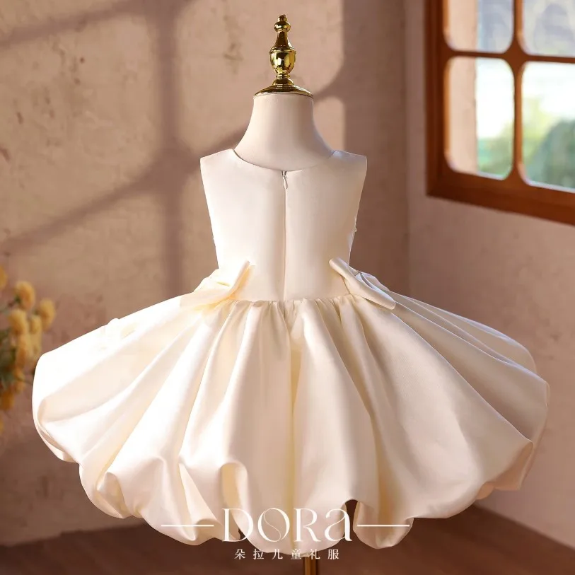 Hochwertiges Abendkleid für Kinder, Gastgeberin, Klavierauftritt, Hochzeit, Geburtstagsfeier, Kleider A5079, Mädchen-Kommunionkleid – Detail 6