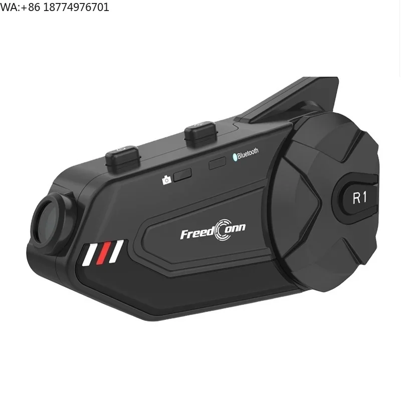 

Беспроводная система связи для мотоциклетных шлемов R1 PLUS Bluetooth WiFi Recorder 1000M, для групповой связи до 6 райдеров