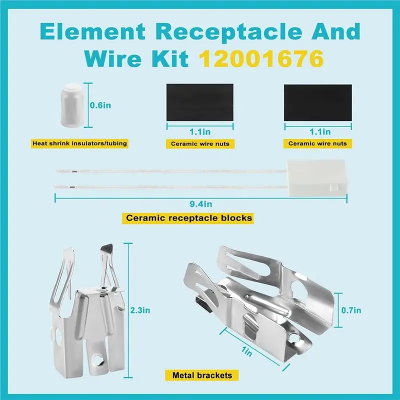 A02V-Replacement Surface Burner Terminal Receptacle Block Kit(4 Pack)- For Ken More May Tag Model 12001676