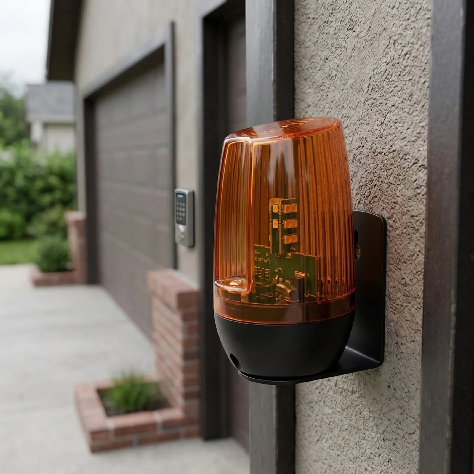 AC DC LED Gate Flashing Light Lamp for Swing Sliding Gate Plastic Material IP 54 Easy Installation Extendable for antenna